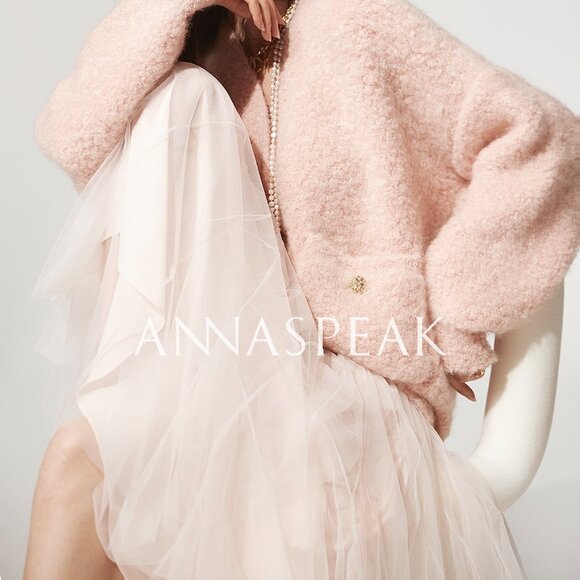 Anna Speak Heavy Craft Cloud-Inspired Romantic Elegant Tulip Patchwork Skirt - Picture 5 of 8